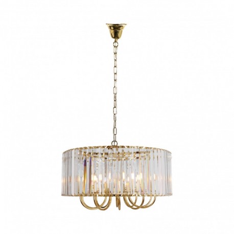 Suspension ZUMA LINE PARIS doré / transparent – 10 sources E14 – 1906/10