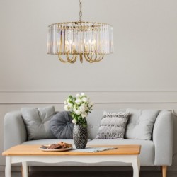 Suspension ZUMA LINE PARIS doré / transparent – 10 sources E14 – 1906/10