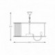 Suspension ZUMA LINE PARIS doré / transparent – 10 sources E14 – 1906/10
