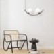 Suspension ZUMA LINE WAVE noir / verre blanc – 2 sources E14 – 5012