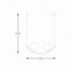 Suspension ZUMA LINE WAVE noir / verre blanc – 2 sources E14 – 5012