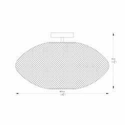 Plafonnier ZUMA LINE ORION noir mat – 1 source E27 – A8193-MBK