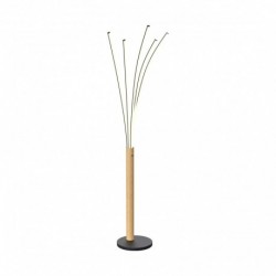 Lampadaire ZUMA LINE VELDEN bois clair / noir mat – LED intégrée – ML4767-3BMD