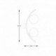 Applique murale ZUMA LINE HELIX noir / verre blanc – 2 sources E14 LED – 5015