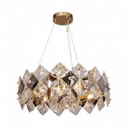 Suspension ZUMA LINE TIARA doré / transparent / fumé – 6 sources E14 – 9864-500