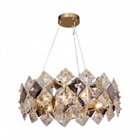 Suspension ZUMA LINE TIARA doré / transparent / fumé – 6 sources E14 – 9864-500