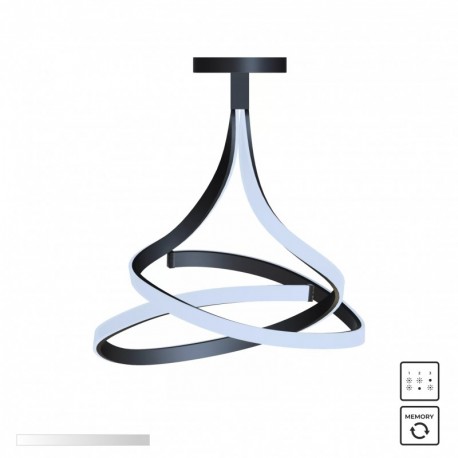 Plafonnier ZUMA LINE VISO noir – LED intégrée – MX9932-2-3BD