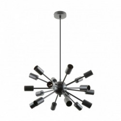 Suspension ZUMA LINE MANDI noir mat – 18 sources E27 – A8181-18-MBK
