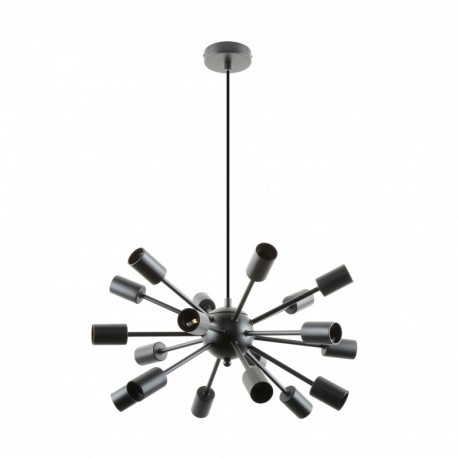 Suspension ZUMA LINE MANDI noir mat – 18 sources E27 – A8181-18-MBK