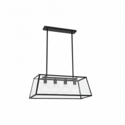 Lampe suspension FARO ROSE  télescopique noire 4X E27