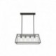 Lampe suspension FARO ROSE  télescopique noire 4X E27