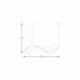 Suspension ZUMA LINE WAVE noir / verre blanc – 4 sources E14 LED – 5014