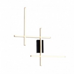 Applique murale ZUMA LINE EDGE doré / noir – LED intégrée – 22009W4-BK/GD