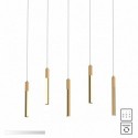 Suspension ZUMA LINE ELIOT bois clair / noir mat – LED intégrée – MD4768-5-3BMT