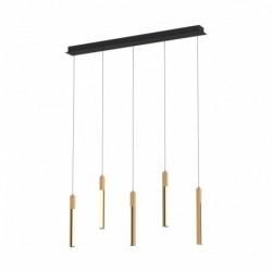 Suspension ZUMA LINE ELIOT bois clair / noir mat – LED intégrée – MD4768-5-3BMT