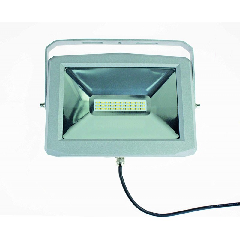 as-Schwabe 46350 Projecteur LED à puces sur trépied 30 W avec trépied télescopique Bleu Projecteur LED lumineux adapté comme lampe de travail sur chantier et extérieur 