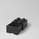 Brique Lego rangement empilable à tiroir 4 plots - réf.4005 - noir - ouvert