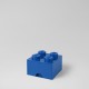 Brique Lego rangement empilable à tiroir 4 plots - réf.4005 - bleu - fermé