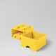 Brique Lego rangement empilable à tiroir 4 plots - réf.4005 - jaune - 2 parties