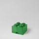 Brique Lego rangement empilable à tiroir 4 plots - réf.4005 - vert - fermé