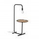 Lampadaire noir FARO GUEST 01046 - plateau brun