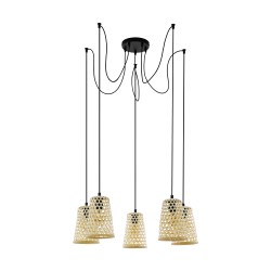 Luminaire en suspension Eglo Claverdon 5x Ø 18cm