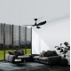 Ventilateur à lumière noir Eglo Cirali 52 35008