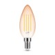 Ampoule LED Filament ambre Candle C35 4W E14 320° 1800K (360 lumens)