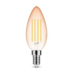 Ampoule LED Filament ambre Candle C35 4W E14 320° 1800K (360 lumens)