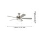 Ventilateur de plafond avec lumière Eglo Ballina 35078