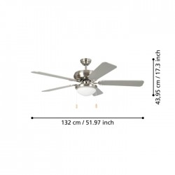 Ventilateur de plafond avec lumière Eglo Ballina