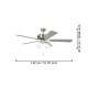 Ventilateur de plafond avec lumière Eglo Las Palmas 35077