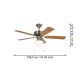 Ventilateur de plafond avec lumière Eglo Cadiz 35075