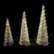 Décoration LED de Noël trois sapins coniques Modee C5004 – 200 LED blanc chaud