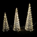 Décoration LED de Noël trois sapins coniques Modee C5004 – 200 LED blanc chaud