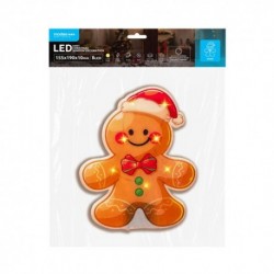 Décoration LED de Noël bonhomme en pain d’épices Modee C4001 – 8 LED blanc chaud