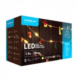 Guirlande LED de Noël figurines de Noël Modee C4020 – 20 LED blanc chaud