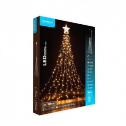 Décoration lumineuse de Noël LED pour fenêtre avec adaptateur C3000 (300LED/3m) Blanc chaud – ML-C3000 Modee