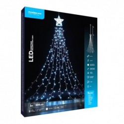 Décoration lumineuse de Noël LED pour fenêtre avec adaptateur C3001 (300LED/3m) Blanc froid – ML-C3001 Modee