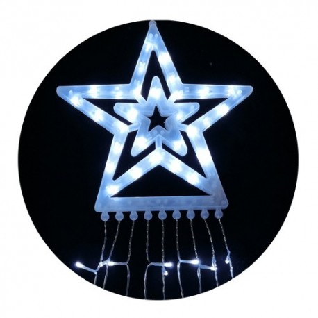 Décoration lumineuse de Noël LED pour fenêtre avec adaptateur C3001 (300LED/3m) Blanc froid – ML-C3001 Modee