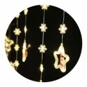 Décoration lumineuse de Noël LED pour fenêtre avec adaptateur C3005 (110LED/3m) Blanc chaud – ML-C3005 Modee