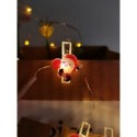 Guirlande lumineuse LED à piles avec Pince C3013 (10LED/120cm/10cm) Blanc chaud – ML-C3013 Modee