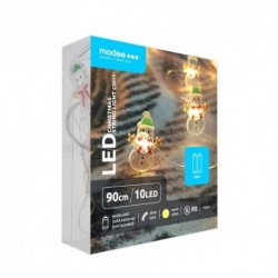 Guirlande lumineuse LED à piles C3017 (10LED/120cm/10cm) Blanc chaud – ML-C3017 Modee