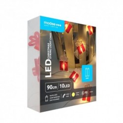 Guirlande lumineuse LED à piles C3025 (10LED/90cm/10cm) Blanc chaud – ML-C3025 Modee