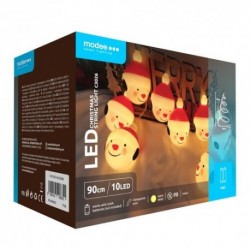 Guirlande lumineuse LED à piles C3026 (10LED/120cm/10cm) Blanc chaud – ML-C3026 Modee