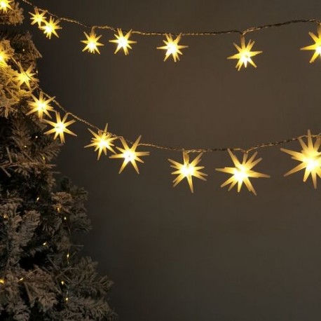 Guirlande lumineuse LED à piles C3028 (10LED/165cm/15cm) Blanc chaud – ML-C3028 Modee