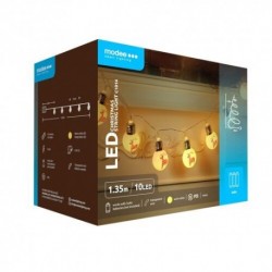 Guirlande lumineuse LED à piles Cuivre (10LED/1,35m/15cm) Blanc chaud – ML-C1014 Modee