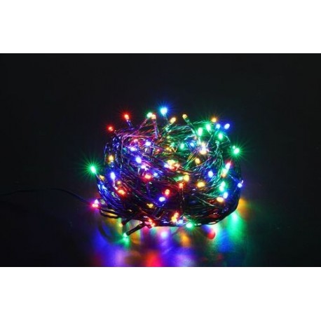 Guirlande lumineuse LED Plastique avec adaptateur (100LED/10m/10cm) multicoloree – ML-C2003 Modee