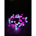Guirlande lumineuse LED Plastique avec adaptateur Berry (100LED/10m/10cm) rose/Blanc froid – ML-C2021 Modee