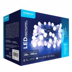 Guirlande lumineuse LED Plastique avec adaptateur Berry (200LED/20m/10cm) Blanc froid – ML-C20102 Modee